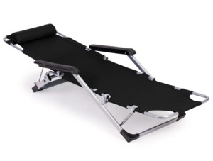 ModernHome Ležaljka za plažu 2U1 ZRL010F BLACK
