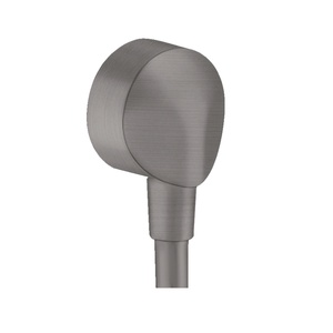 Hansgrohe FixFit Round Brushed Black Chrome zidni priključak za creva sa kupastim ili cilindričnim navojem sa obe strane 27454340