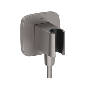 Hansgrohe FixFit Q Softsquare Brushed Black Chrome priključak za crevo ručnog tuša sa držačem za ručni tuš sa nepovratnim ventilom 26887340