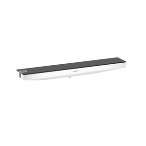 Hansgrohe Rainfinity Matt White zidni priključak za tuš creva sa držačem ručnog tuša levo i policom 26843700