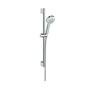 Hansgrohe Crometta 100 650 White Chrome tuš set: ručni tuš sa 1 mlazom, Metaflex C 1600 crevo za tuš i usponska šipka sa kliznim držačem 26652400