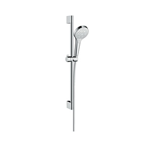 Hansgrohe Croma Select S 110 White Chrome tuš set: ručni tuš sa 3 mlaza, Isiflex B 1600 crevo za tuš i usponska šipka sa kliznim držačem 26560400