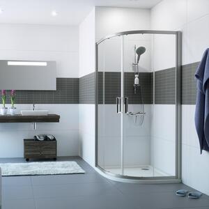 Huppe Classics 2 MattChrome/Chrome tuš kabina 80x80 polukružna visine 1900mm sa providnim Anti-Plaque staklom C20603.087.322