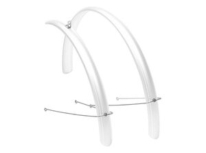 Blatobran eurofender pvc  beli 700c 48 mm širina eco type montaža