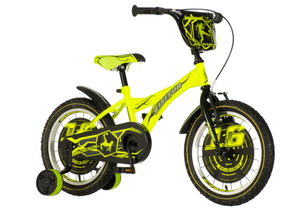 Bicikl visitor player 16" neon žuto crnii