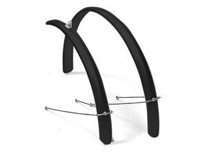 Blatobran eurofender pvc crni 700c 48 mm širina eco type montaža