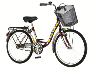 Bicikl visitor lowland 24"  bordo žuti