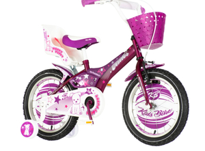 Bicikl visitor happy puppy 16" ljubičasto beli