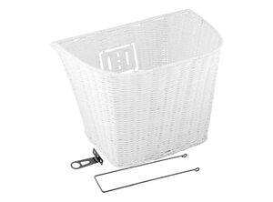 Korpa ratan pletena bele boje fashion univerzalna 1”-1.1/8”