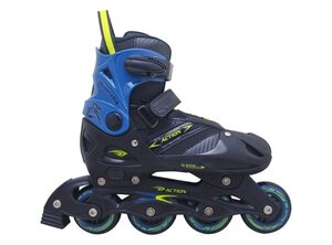 Roler pw126b-c crno plava m(37-40) pvc abec5 pu točkići