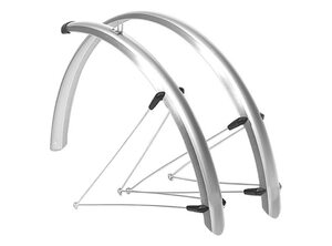 Blatobran eurofender 26" pvc silver 53 mm širina grip type montaža