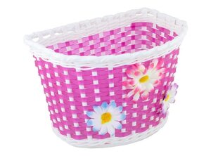 Prednja korpica pvc pletena za dečije bicikle ljubičasta