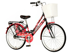 Bicikl visitor fashion inferior 24" crno crveni