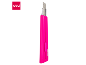 DELI SKALPEL  9mm sa metalnom vođicom pink E2038