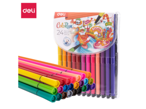 DELI FLOMASTERI   COLORUN  heksagonalni u pvc etuiu 1/24 EC157-24