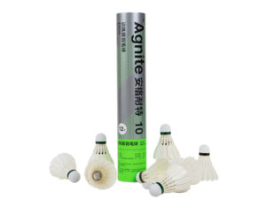 DELI LOPTICE ZA BADMINTON  AGNITE 1/12, guščje pero sa plutanom glavom F2210