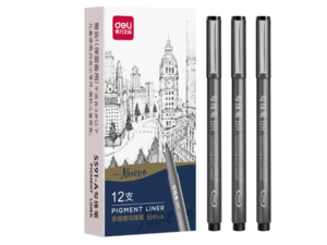 DELI FLOMASTER FINELINER  ZA CRTANJE - PIGMENTNO MASTILO 0.4mm S591-A 040