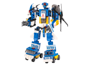 DELI DEČIJA IGRAČKA  -  BLOKOVI ZA SLAGANJE - POLICIJSKI TRANSFORMER 74581