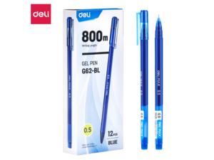 DELI ROLER GEL  0.5mm, 800M plavi ispis EG62-BL