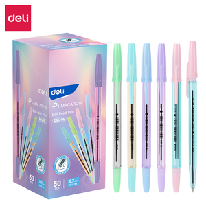 DELI HEMIJSKA OLOVKA  MIX PASTELNIH BOJA  - plavi ispis 0.7mm EQ6C-BL