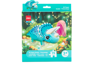 DELI PUZZLE - SLAGALICA  3D -Triceratops 75 delova 83617