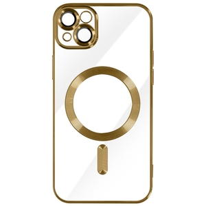 Magsafe iPhone 15, Gold Silikonska Maska