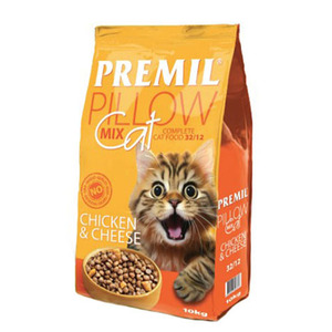 Premil Suva hrana za mačke Pillow mix cat chicken & cheese 10 kg
