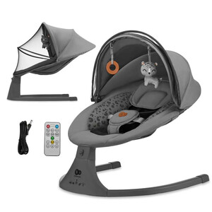 KINDERKRAFT STOLICA ZA LJULJANJE LUMI 2 DARK GRAY KBLUMI02DGR0000