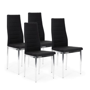 ModernHome Trepezarijske stolice set 4 kom Tami eko koža Black DC855-C-4 BLACK