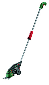 BOSCH ISIO akumulatorske makaze za uređivanje trave i grmova + nož za travu (80mm) + teleskopska drška