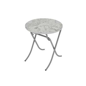 Alesta AL10037BM sto višenamenski sklopivi tekstura beli mermer 70 cm