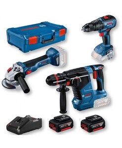 BOSCH Professional GBH 187-LI + GWS 18V-10 + GSR 18V-50, 2x5.0AH, GAL 18V-40, XL-BOXX kofer