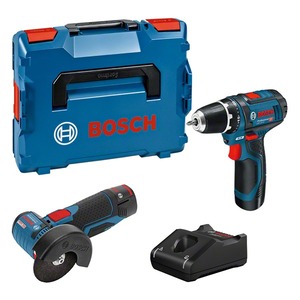 BOSCH Professional GSR bušilica 12V-15 + GWS ugaona bušilica 12V-76
