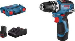 BOSCH Professional akumulatorski odvrtač GSR 12V-35 FC Flex set, 2x3.0Ah akumulator, brzi punjač GAL 12V-40, nastavak stezne glave GFA 12-B, L-BOXX 102 kofer