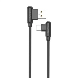 Golf GC-45TUSB 90°, USB-A na Tip-C, 1m, Crni Kabl