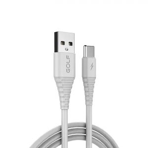 Golf GC-64t, USB-A na Tip-C, 1m, Beli Kabl