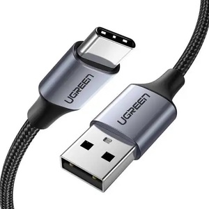 Ugreen US288, USB-A 2.0 na Type-C, Alu.3m, Black Kabl