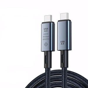 Kettz KT-USB4C240W, Type-C na Type-C, 40Gbps, 20V, 5A, 1m, Black Kabl