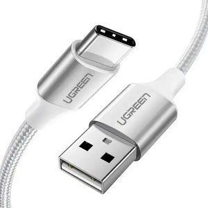 UGREEN, USB-A 2.0 na Type-C, Alu.0.25m, Beli Kabl