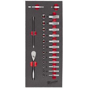 Milwaukee set nasadnih ključeva 1/4" 28/1 u penastom modulu