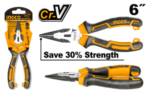 INGCO Ojačana špic klešta 160mm INDUSTRIAL HHLNP28160