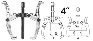 INGCO Radapciger dva kraka 4" HGP08024