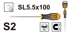 INGCO Odvijač ravni SL 5.5X100 HS685100