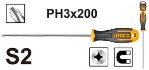INGCO Odvijač PHILLIPS PH3X200mm HS68PH3200