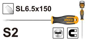 INGCO Odvijač ravni 6.5X150 HS686150