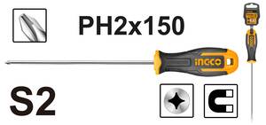 INGCO Odvijač PHILLIPS PH2X150mm HS68PH2150