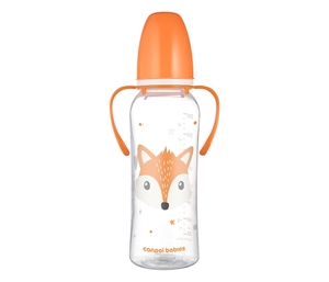 Canpol Babies Flasica Cute Animals sa ručkama 250Ml (11/845) - Orange