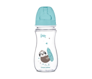Canpol Babies Flasica 300Ml Siroki Vrat, Antikolik - Easy Start- Exotic Animals - Blue
