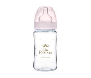 Canpol Babies Flasica 240Ml široki vrat, Pp - Royal Baby 35/234 Pink
