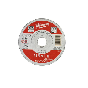 Milwaukee Set diskova za sečenje metala Contractor 115 x 1 x 22,2 mm 4932451475